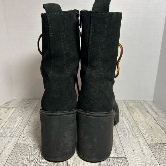 Free People black suede chunky boots. Lace up size 40 - Picture 7 of 11